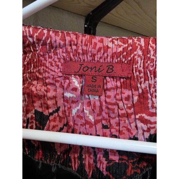 Joni B. Red Floral Lightweight Blazer Jacket Women's Size Small Vintage - Picture 3 of 6